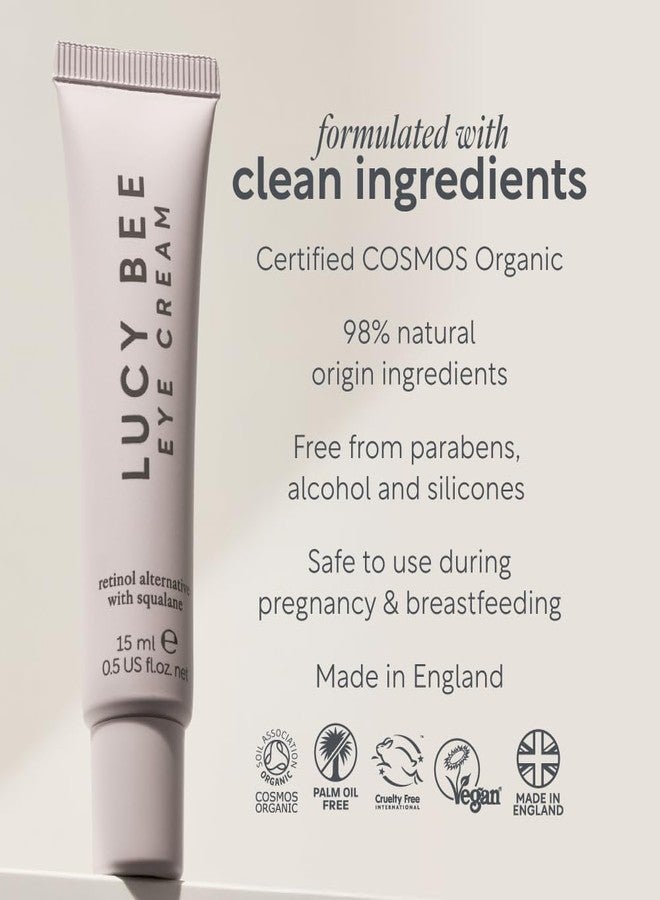 Lucy Bee Eye Cream with Vegan Retinol Alternative, Suitable for Sensitive Skin, Pregnancy Safe, Certified Organic, Vegan & Cruelty Free 0.5fl oz - Image 2